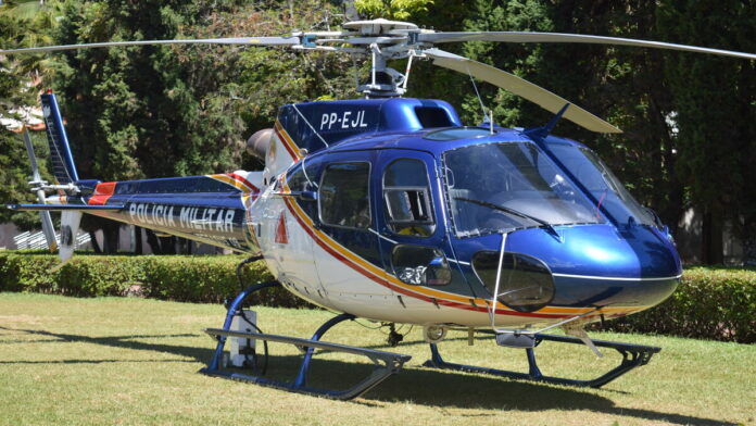 helicóptero da 6ª Base Regional de Aviação do Estado de Poços de Caldas