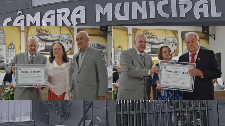 Câmara Municipal homenageia Conceição Mendonça e Dr. Geraldo Coutinho